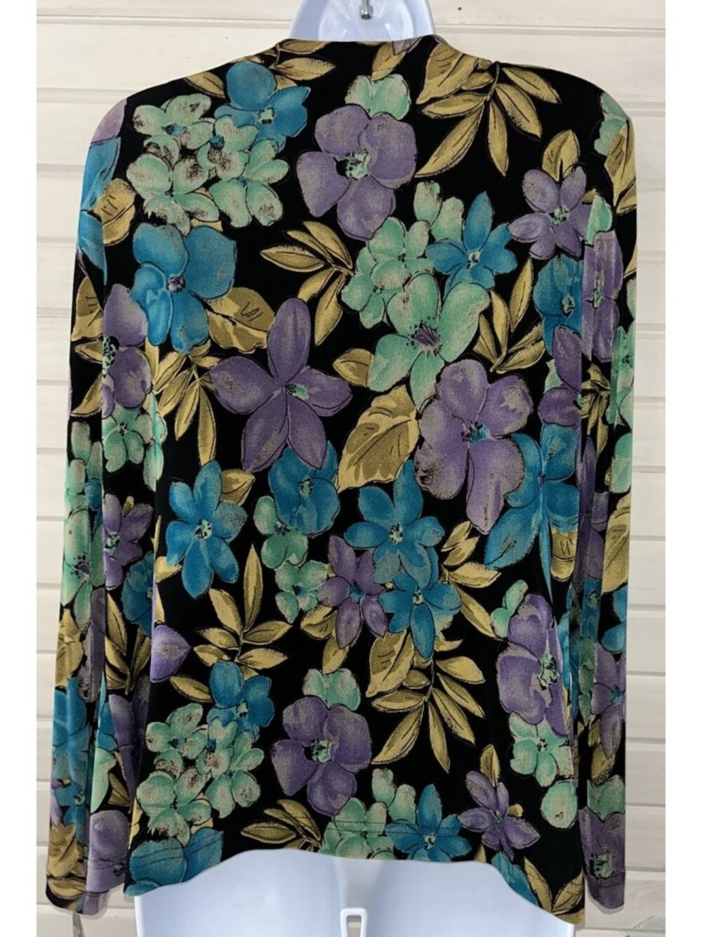 VTG NWT Ronni Nicole Sz LARGE Tropical Floral Open Front Jacket Cardigan TRAVEL - Picture 6 of 11